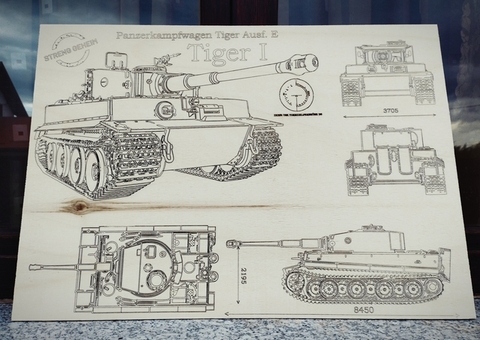 Tablou Tiger I unicat realizat de Ketanos Kraft