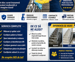 Servicii de curățenie pentru scări de bloc și Asociații de Proprietari – Săcălaz Timiș